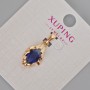 Xuping Pendant with Blue Crystal, diameter 24x11mm+- 18K Gold Plating