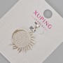 Xuping "Sun" Pendant with White Rhinestones, diameter 27x19mm+/- Rhodium