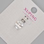 Xuping Pendant with White Crystal, diameter 18x9mm+/- Rhodium