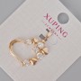 Xuping Pendant "Heart" with White Rhinestones, 28x17mm+- 18K Gold Plated