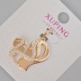 Xuping "Mother and Baby" Pendant with White Rhinestones, Diameter 28x23mm+/-, 18K Gold Plated
