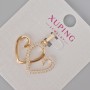 Xuping "Heart" Pendant with White Rhinestones, Diameter 24x24mm+/-, 18K Gold Plated