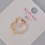 Xuping "Heart" Pendant with White Rhinestones, Diameter 23x18mm+/-, 18K Gold Plated