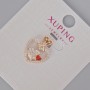 Xuping "Heart" Pendant with White Rhinestones and Red Enamel, Diameter 18x14mm+/-, 18K Gold Plated