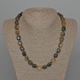 Brazilian Agate Necklace, Natural Stone Bar Beads, Diameter 9x12mm+/-, Length 49cm+