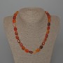 Orange Agate Necklace, Natural Stone Bar Beads, Diameter 9x12mm+/-, Length 49cm+