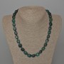 Necklace Agate Green Natural Stone Bar, diameter 9x12mm+/-, length 49cm+