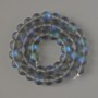 Beads Opal Glass Smooth Ball Grey Matte Chameleon, diameter 8mm +/-, length 38cm +/- on a thread