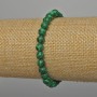Malachite Bracelet (imitation) smooth bead, diameter 6mm +/-, length 18cm +/- (stretch)