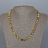 Yellow Agate Necklace, Smooth Round Beads, Diameter 8mm+-, Length 48cm+