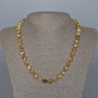 Yellow Agate Necklace, Smooth Round Beads, Diameter 8mm+-, Length 48cm+