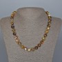Yellow Agate Necklace, Smooth Ball, Diameter 10mm+-, Length 48cm+