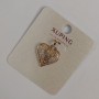 Xuping "Heart" Pendant with White Rhinestones, Diameter 23x18mm+/- 18K Gold Plated