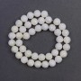 Mother-of-Pearl Beads, Smooth Round, Diameter 10mm+/-, Length 39cm+/- on Fishing Line