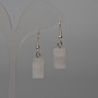Rock Crystal Earrings faceted cylinder, diameter 10x16mm+-, length 37mm+