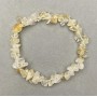 Assorted Rock Crystal and Citrine Chip Stretch Bracelet, Diameter 8x3mm+-, Length 18cm+-