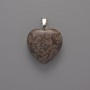 Heart Pendant Jasper, diameter 20x20x6mm+-, length 28mm+