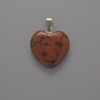 Heart Pendant Obsidian, diameter 20x20x6mm+-, length 28mm+