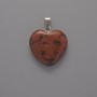 Heart Pendant Obsidian, diameter 20x20x6mm+-, length 28mm+