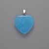Heart Pendant Aquamarine, diameter 20x20x6mm+-, length 28mm+
