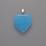Heart Pendant Aquamarine, diameter 20x20x6mm+-, length 28mm+