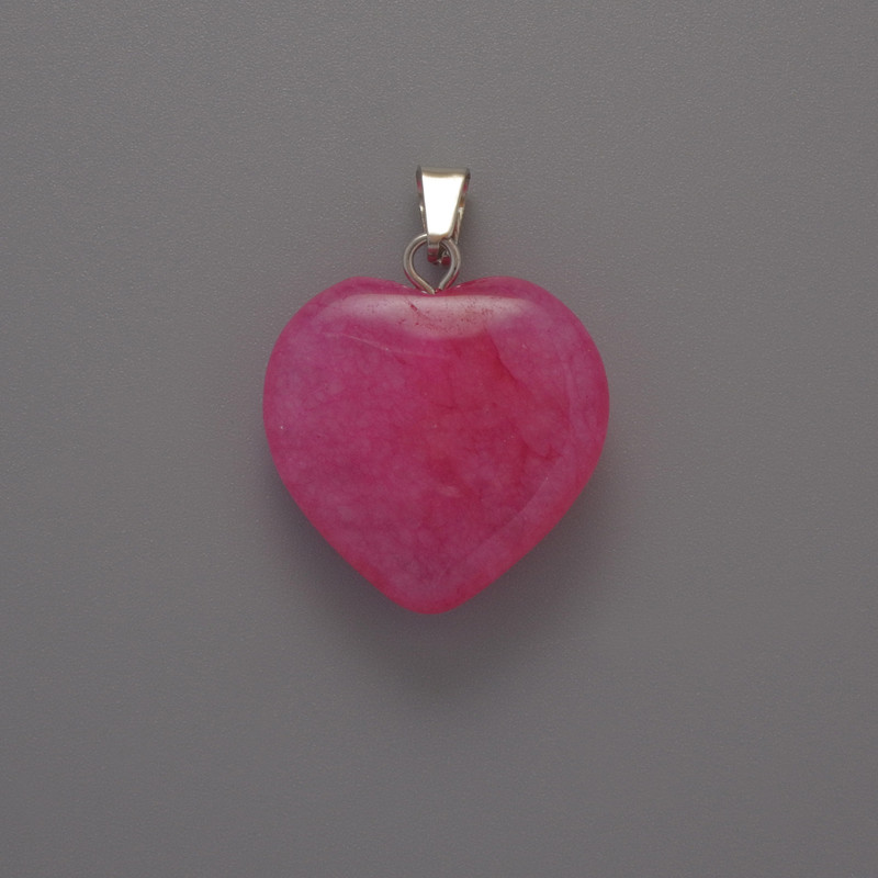 Heart Pendant Tourmaline, diameter 20x20x6mm+-, length 28mm+