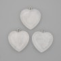 Heart Pendant Rock Crystal, diameter 25x25x9mm+-, length 27mm+