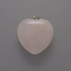 Rose Quartz Heart Pendant, diameter 26×27×11mm+