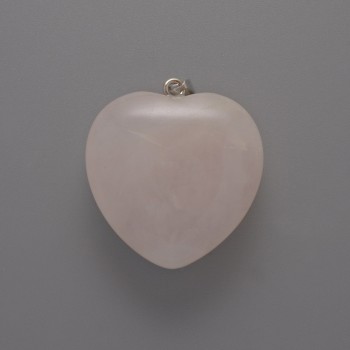 Rose Quartz Heart Pendant, diameter 26×27×11mm+
