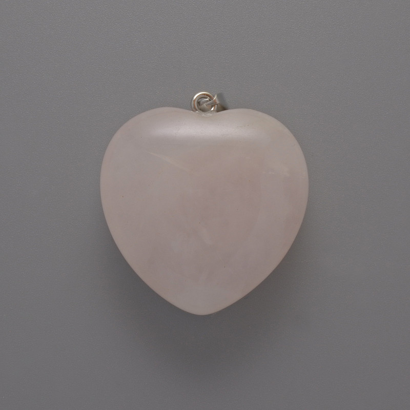 Rose Quartz Heart Pendant, diameter 26×27×11mm+