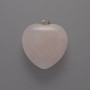 Rose Quartz Heart Pendant, diameter 26×27×11mm+