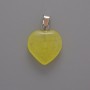 Citrine Heart Pendant, diameter 15×15×6mm+/-, length 23mm+