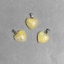 Citrine Heart Pendant, diameter 15×15×6mm+/-, length 23mm+