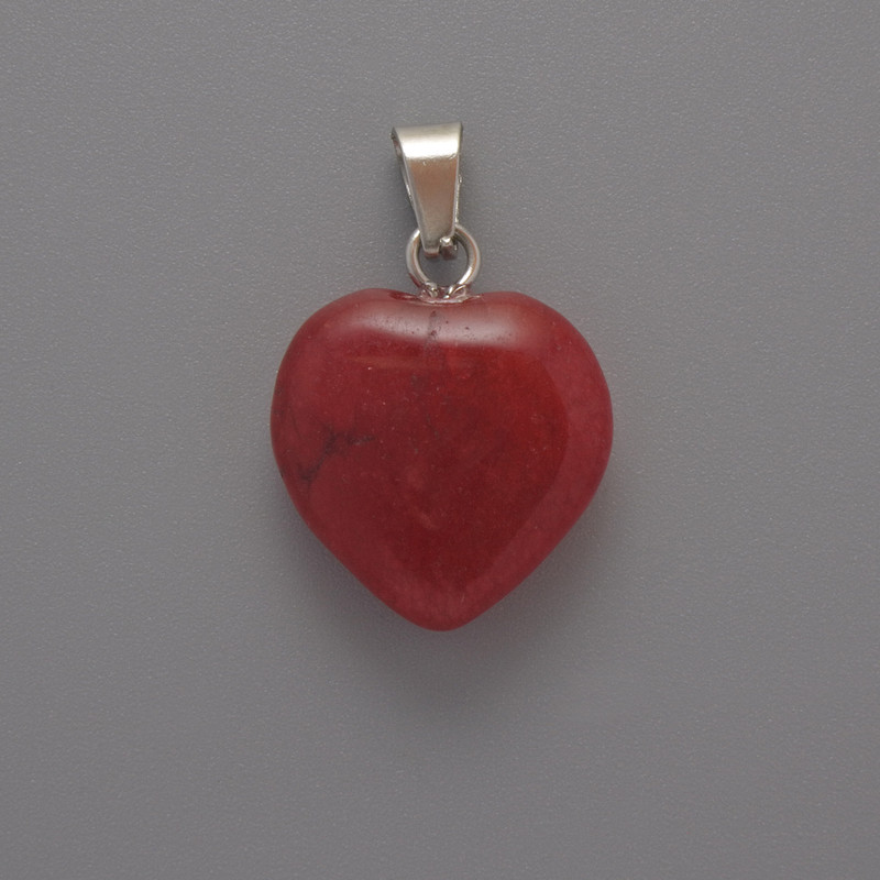 Tourmaline Heart Pendant, diameter 15×15×6mm+/-, length 23mm+
