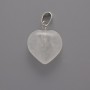 Rock Crystal Heart Pendant, diameter 15×15×6mm+/-, length 23mm+