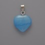 Blue Cat's Eye Heart Pendant, diameter 15×16×5mm+/-, length 23mm+