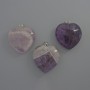 Heart Pendant Amethyst, diameter 30x30x12mm+/-, length 36mm+