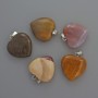 Heart Pendant Jasper, diameter 20x20x6mm+/-, length 28mm+