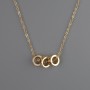 Pendant on Chain, Gold-Tone Metal, 8x3mm, Thickness 1mm +/-, Chain Length 40-45cm +