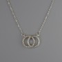 Pendant on Chain, Silver-Tone Metal, 13x17mm, Thickness 1mm +/-, Chain Length 40-45cm +