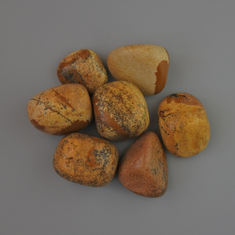 Souvenir Natural Stone Picture Jasper Tumbled, diameter 20x18mm (+/-) 100g pack