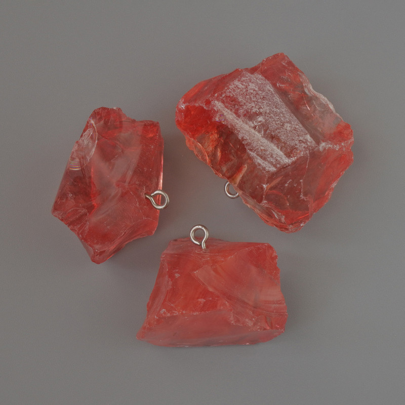 Chalcedony Pendant Raw Stone from, diameter 20x29 to 27x34mm+- assorted