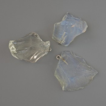Moonstone Pendant Raw from, diameter 30x21 to 38x32mm+- assorted
