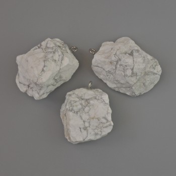 Cacholong Pendant, Raw Stone, from diameter 28x21 to 36x25mm+/- assorted