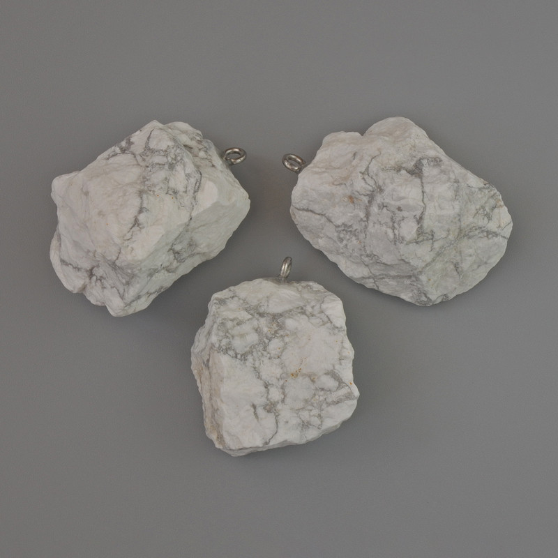 Cacholong Pendant, Raw Stone, from diameter 28x21 to 36x25mm+/- assorted