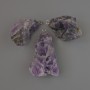 Amethyst Pendant Natural Raw Stone from, diameter 34x22 to 42x24mm+- assorted