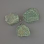 Amazonite Pendant Natural Raw Stone from, diameter 26x20 to 35x29mm+- assorted
