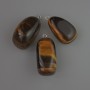 Clearance! Natural Tiger's Eye Stone Pendant, diameter 35x17mm+