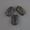 Natural Larvikite Stone Pendant, diameter 35x17mm+