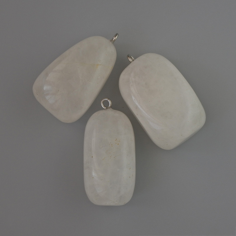 Rock Crystal Natural Stone Pendant, diameter 35x17mm+